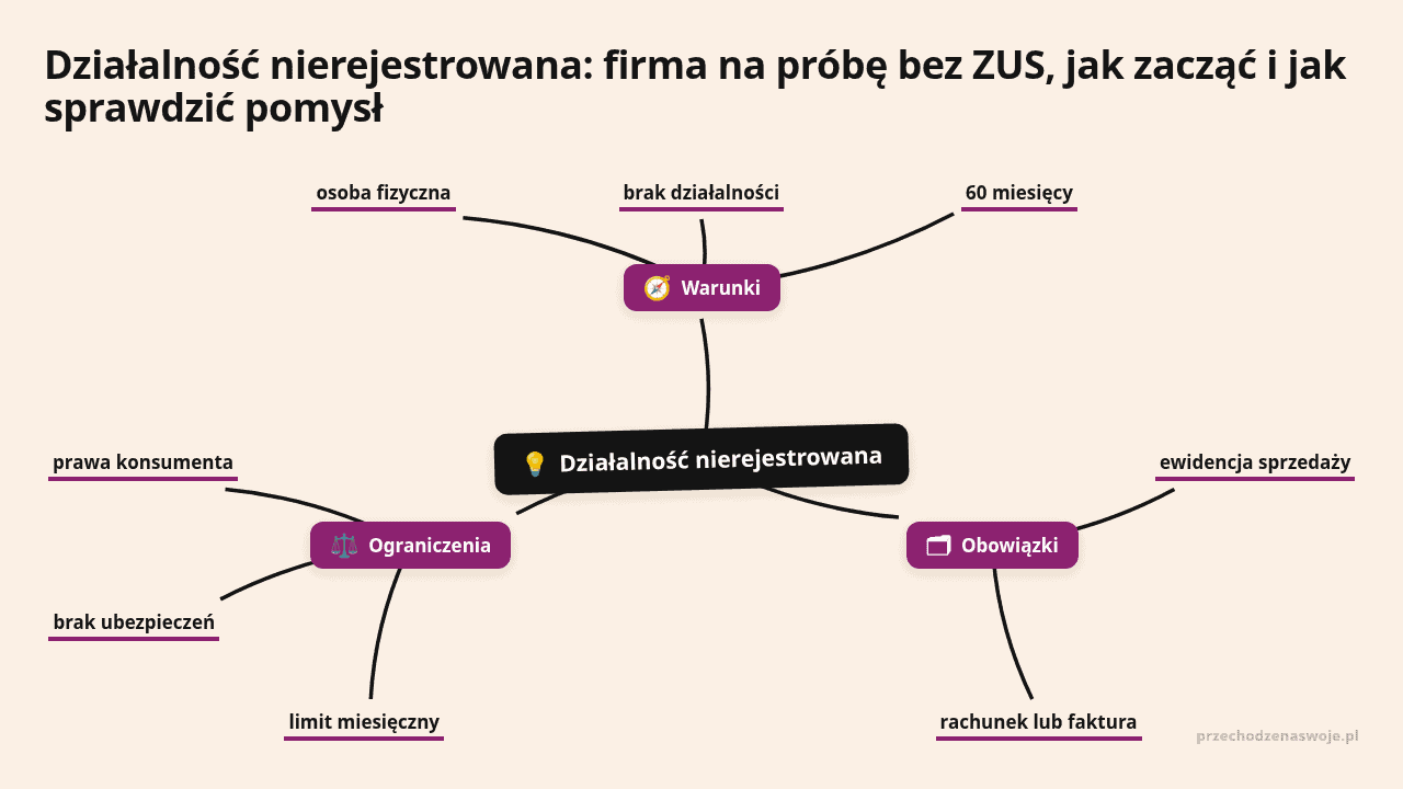 Przedstawienie warunków i ograniczeń działalności nierejestrowanej w Polsce.